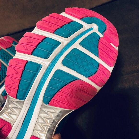 Mint Condition ASICS GEL NIMBUS 18 Womens US Pink Turquoise 8.5 US Medium 40 EUR - Picture 9 of 14